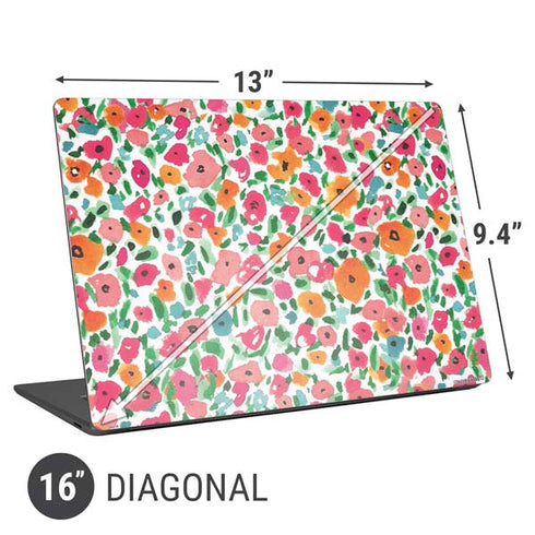 Bouffants and Broken Hearts Watercolor Floral Universal Laptop 16in (13 x 9.4in) Skin